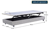 Therapedic Modulift Hospital Grade Split Queen Electric Adjustable Bed Base with Massage & Wire ADJ-BED-460-SQ