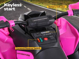 Rigo Kids Ride On Car ATV Quad Motorbike Storage Rack Electric Toys 12V Pink RCAR-MBIKE-ATV-L-PK