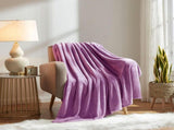 Snuggly Flannel Fleece Blanket, Soft Warm Lightweight Plush Throw For Lounge & Bedroom, Light V1221-XM-LB3101-GM128