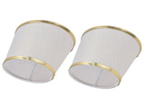 2PCS Fabric Lampshade European Style Lamp Shade for E14 Screw Chandelier Wall Lamp Beige White Gold V1294-YM0710-3119210206411