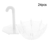 24Pcs Innovative Umbrella Shape Plastic Candy Box Container for Wedding Baby Birthday PartyWhite V1294-YM0901-3115200013914