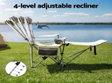 Weisshorn Camping Chair Reclining Adjustable Portable Outdoor Folding Lightweight CAMP-D-C-RCL-WHBR