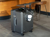 Smart Hard-Shell Luggage with USB Charging Port & Cup Holder - 20"Spinner Suitcase in Grey V888-ELOSUNG10833