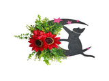 Halloween Moon Cat Garland Halloween Wreath Hanging Decoration for Halloween Party Home Farmhouse V1294-YM0718-220908FB03-2