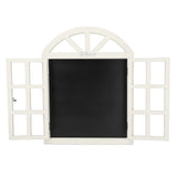 Hanging Chalkboard Sign Wooden Erasable Window Frame Shaped Hanging Message Board for Coffee Shop V1294-YM0901-3115250098512