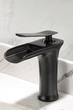 Basin Hot and Cold Water Faucet Waterfall Spout, Antique Brushed Finish, Short Model, Vintage V1107-113-76625-BRO-135MM