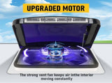 12V Caravan Roof Vent with LED Light & Reversible Airflow Waterproof Rain-Proof Hatch Exhaust V1181-AT012