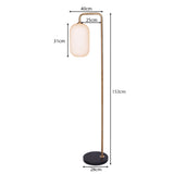 Sarantino Metal Floor Lamp With Opal Glass Shade LMP-MLM-9052
