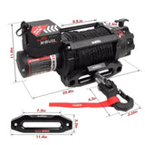 X-BULL 12V Electric Winch 20000LBS Synthetic Rope Truck Trailer Winch 4X4 4WD V211-AUEB-AXBL001