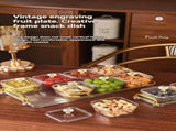 1-Piece 8-Compartment Snack Tray, BPA-Free Plastic Food-Grade Snack Organizer, Perfect for Nuts, V1106-GGSND001