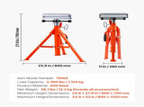 Roller Stand, Heavy Duty 1136 KG Load Capacity, 27.6"-52" Height Adjustable, 45 Steel Folding V952-ZXGDZCZJ2852OPWP7V0