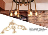 E27 Lamp Base 1m Hemp Rope Cord Electric Wire DIY Pendant Decorative Bulb with 6 Holder V1294-YM0901-ZM01358