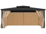 Gazebo Curtains Outdoor, Fit Most 10' x 10' x 6.7' Gazebos, 4-Panel Sidewall Gazebo Privacy Curtains V952-SMLTCL10FT10EG66KV0