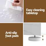 Artiss Console Table Marble Effect White&Gold FUR-Z-CST-01-MBWH