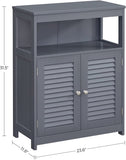 VASAGLE Floor Cabinet with Shelf and 2 Doors Gray V227-9101101066164