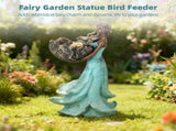 Fairy Garden Statue Bird Feeder, Resin Outdoor Bird Feeder Sculpture, Goddess Statue Decorative V1369-AZ3-W-08776