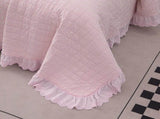 100% Cotton Embossed Pink Fringe Dream Coverlet Bedspread Set V745-MMPAC061127Q13U