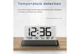 LCD Digital Alarm Clock With Transparent Display Dual Alarms 12/24H Snooze Date Week Temperature V1263-JX-8003