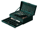 Velvet Jewelry Box with Lock - 3 Layers - Large Jewelry Organizer for Women - With Drawers & V1189-HB003WSRH00035