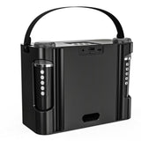 Portable Bluetooth 5.3 Speaker with 2 Wireless Microphones Home Karaoke Speaker Machine Black V1263-JX-6972-1