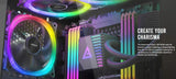 Antec Fusion 3x 120mm ARGB PWM HB Fan ARGB Controller, 57.93 CFM, AP 2.11, Noise Level 31.21. V1202-V2-CAA-FUSION12ARGBK-3P