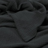 Algodon Sophie Cotton Waffle Blanket Queen 245x240cm Charcoal V442-INT-BLANKET-SOPHIEWAFFLE-CHARCOAL-QS