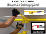 UNIMAC Drywall & Panel Lifter, 1200 x 3600 68kg Max Gyprock Sheet, Galvanised, No-mark Locking V219-TOLDWLUM310A