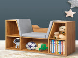 Levede Kids Bookcase Toys Box Shelf Brown TB1019-BR
