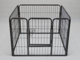 YES4PETS 4 Panel 80 cm Heavy Duty Pet Dog Puppy Cat Rabbit Exercise Playpen Fence Extension V278-HPL80-4-B-DOOR