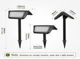 Solar Powered Outdoor Landscape Spotlights with IP65 Waterproof ABSPC Construction, Dual Color V1341-ZY-SUJ6FJED-2PCS-6500KCOOLWHITE
