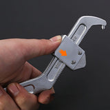 Adjustable Hook Pin Spanner Wrench Locking Crescent 35mm-165mm Silver V1369-AZ3-W-21337