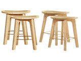 Artiss 4x Bar Stools Bamboo Rattan Stool Counter Chair Kitchen Barstools BA-Y-1033-NAX4