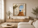 Sunlit Passage Floating Frame Canvas Wall Art - Portrait - 60W x 80H cm - White V767-PP-SP-6080-FW
