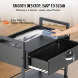 VEVOR Beauty Salon Trolley Cart, 3-Tier Hair Salon Stations Cabinet for Stylist with Lockable V952-SLTCCTKHS1CMNOC7HV0