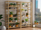 Fin Super Large Wooden Storage Unit 6 Adjustable Shelves Home Kitchen Organization V767-JJ-ZZ1386