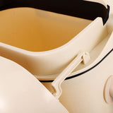 Beige Hanging Trash Can for Kitchen Cabinet Door Large Opening No Spill Practical Waste Basket V1366-AZ2-W-21978