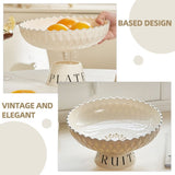 Luxury Multi-Color Fruit Tray with Smooth Lines and Detachable Base for Dining and Kitchen V1366-AZ2-W-14141