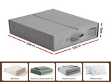 Artiss Bed Sheet Organisers Box Set 8Pcs Storage King Size Bedding Foldable Grey BSO-DIY-PAP01-GYX8