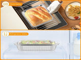 40 Pack 8x8 Inch Aluminum Pans with Clear Plastic - Square Baking Cake Pans - Foil Pans with V1258-DP02-WO-86