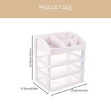 White Plastic Desk Organizer with Storage Drawers for Cosmetics and Stationery in Bedroom or V1369-AZ3-W-15632