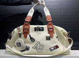 Travel Duffle Bag Embroidered Duffle Bag Stylish Travel Bag Weekend Bag For Men - Beige - Size L V1347-127-04962-BEG-L