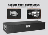 Heavy Duty Aluminum Truck Bed Tool Box, Diamond Plate Tool Box with Side Handle and Lock Keys, V952-LCZXG39X13X10BIVQV0