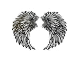 1 Pair Angel Wings Metal Mural Wall Sculpture Decor for Living Room V1294-YM0626-230419GW01-8