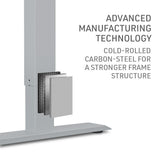 FORTIA Sit To Stand Up Standing Desk, 160x75cm, 72-118cm Electric Height Adjustable, Ergonomically V219-ADKASTFO6KSA