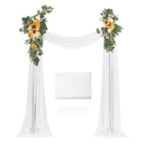 VEVOR Artificial Wedding Arch Flowers Kit Yellow With 2 Pcs Flowers 1 Pcs Drapes V952-HLGMHTJ3JTHS78U39V0