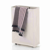 Corner Slim Foldable Oxford Cloth Laundry Basket Bin Mesh Drawstring Dirty Clothes Hamper with 4 V1294-YM0901-H20026BE