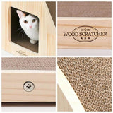 Yaomi Wood Triangle Cat Scratcher Sofa Pet Bed V274-PET-ZS-CTTRIHS
