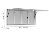 Concession Window 1524x915 mm, Aluminum Alloy Service Window for Food Truck, Up to 85 Degrees Stand V952-SCFWCK6036YCSVAAR001V0