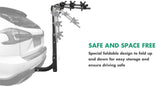 3 Bike Rack Bicycle Car Rear Carrier 2" Steel Foldable Steel Hitch Mount Towbar V610-CYC-TOW-BI3