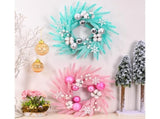 Christmas Ball Wreath Xmas Wreaths Ornaments Glitter Thicken Shatterproof Garland Decoration for V1263-JX-1540